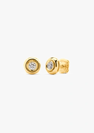 ROSARIO 18K yellow gold brilliant cut diamond stud earrings