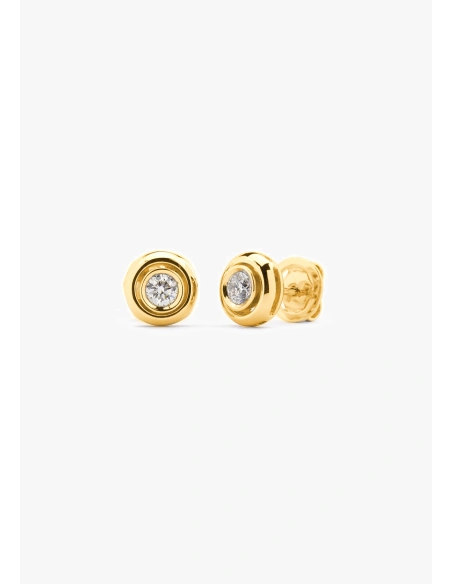 ROSARIO 18K yellow gold brilliant cut diamond stud earrings