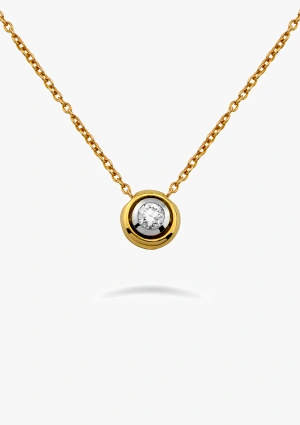 Colección de Colgantes MOON en oro amarillo 18K y diamante talla brillante
