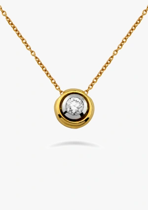 Colección de Colgantes MOON en oro amarillo 18K y diamante talla brillante 2