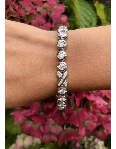 JULIA 18K white gold diamond maxi riviêre bracelet