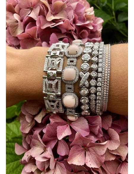 JULIA 18K white gold diamond maxi riviêre bracelet