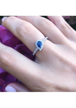 Anel VERÓNICA ouro 18K e diamantes safira rubi ou esmeralda. 2